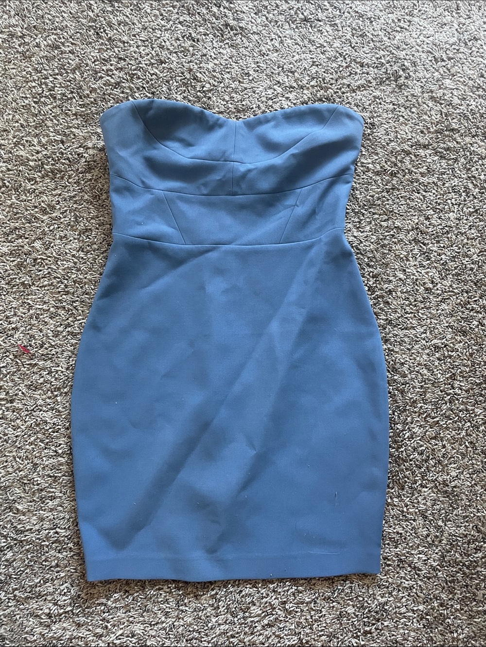 Likely Slate-Blue Strapless Sheath Dress